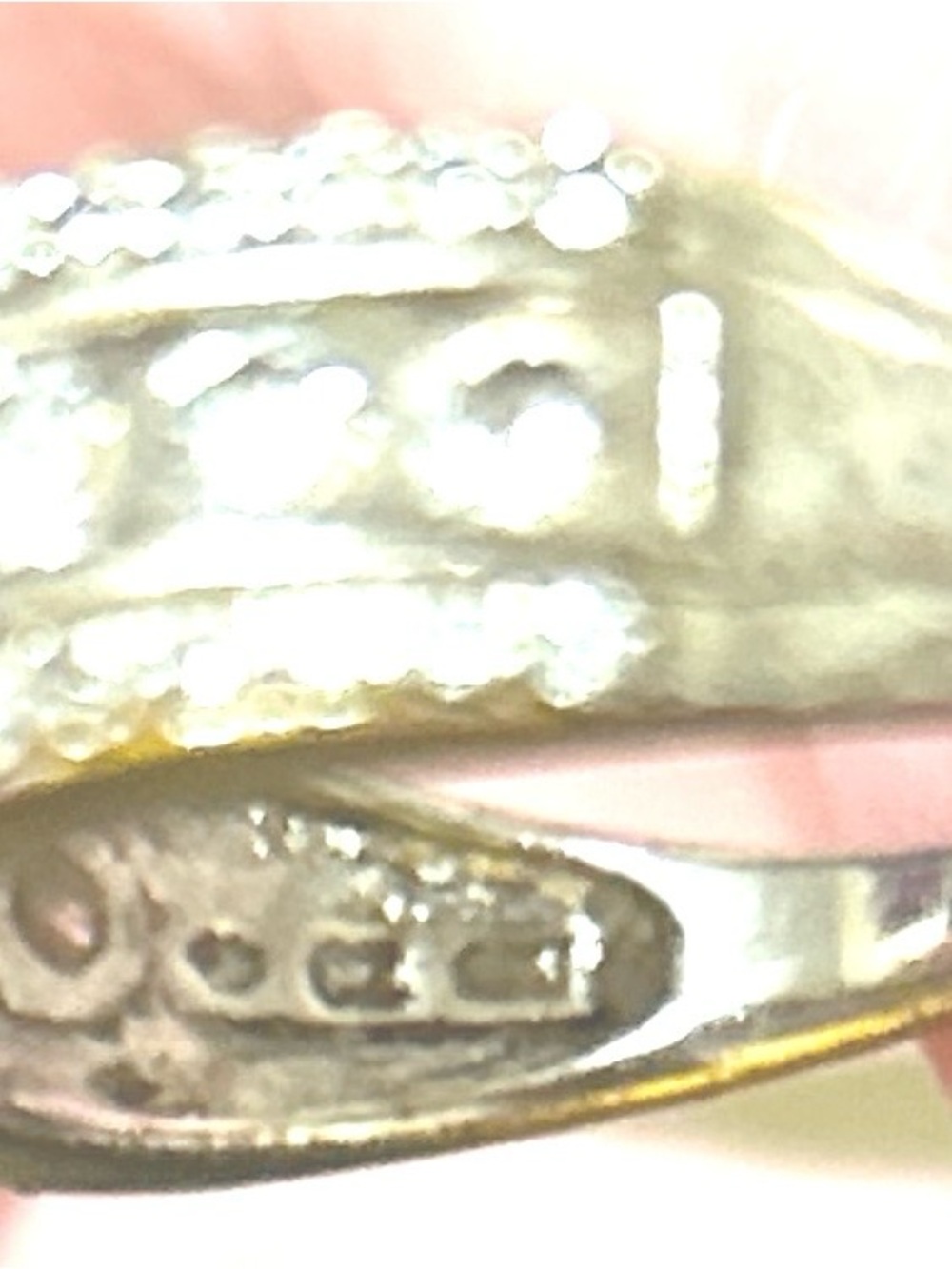 Elegant Silver-Tone Crystal Pavé Women's Band - Silver - Picture 6 of 9